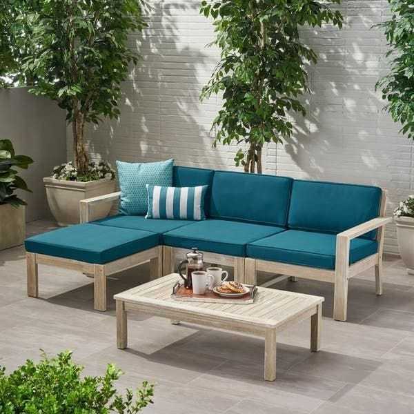 ODUNS Stella Bahçe Balkon Teras Ahşap Köşe Koltuk Takımı