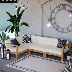 LARRY Ahşap Bahçe  Köşe Takımı