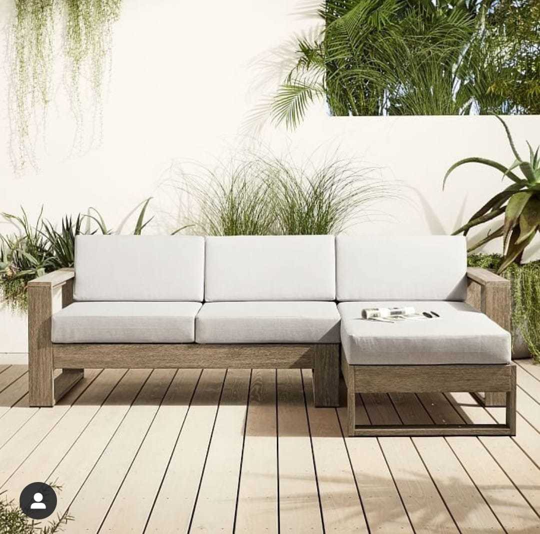 ODUNS Lotus Bahçe Balkon Teras Ahşap Köşe Koltuk