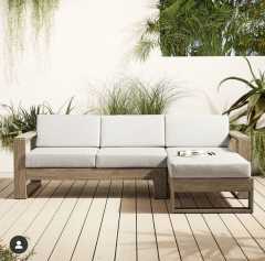 ODUNS Lotus Bahçe Balkon Teras Ahşap Köşe Koltuk