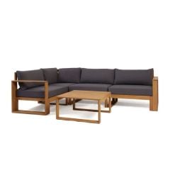 ODUNS Natalia Bahçe Balkon Teras Ahşap Köşe Koltuk Takımı