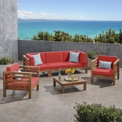 ODUNS Antero 3+1+1 Bahçe Balkon Teras Ahşap Oturma Grubu