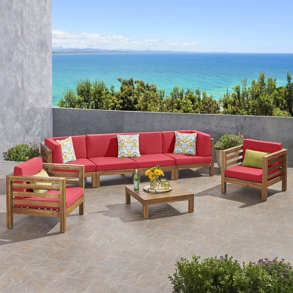 ODUNS Veronika 4+1+1  Bahçe Balkon Teras Ahşap Oturma Grubu