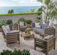 ODUNS Homelos 3+3+1+1 Bahçe Balkon Teras Ahşap Oturma Grubu