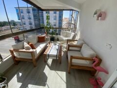 ODUNS Hera 3+1+1 Bahçe Balkon Teras Ahşap Oturma Grubu