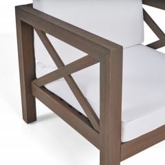ODUNS Lamia 4+1+1 Bahçe Balkon Teras Ahşap Oturma Grubu