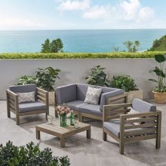 ODUNS Vista 2+1+1 Bahçe Balkon Teras Ahşap Oturma Grubu