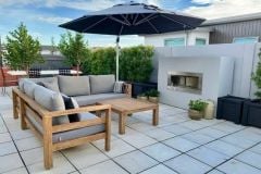 ODUNS Spring Bahçe Balkon Teras Ahşap Köşe Koltuk Takımı