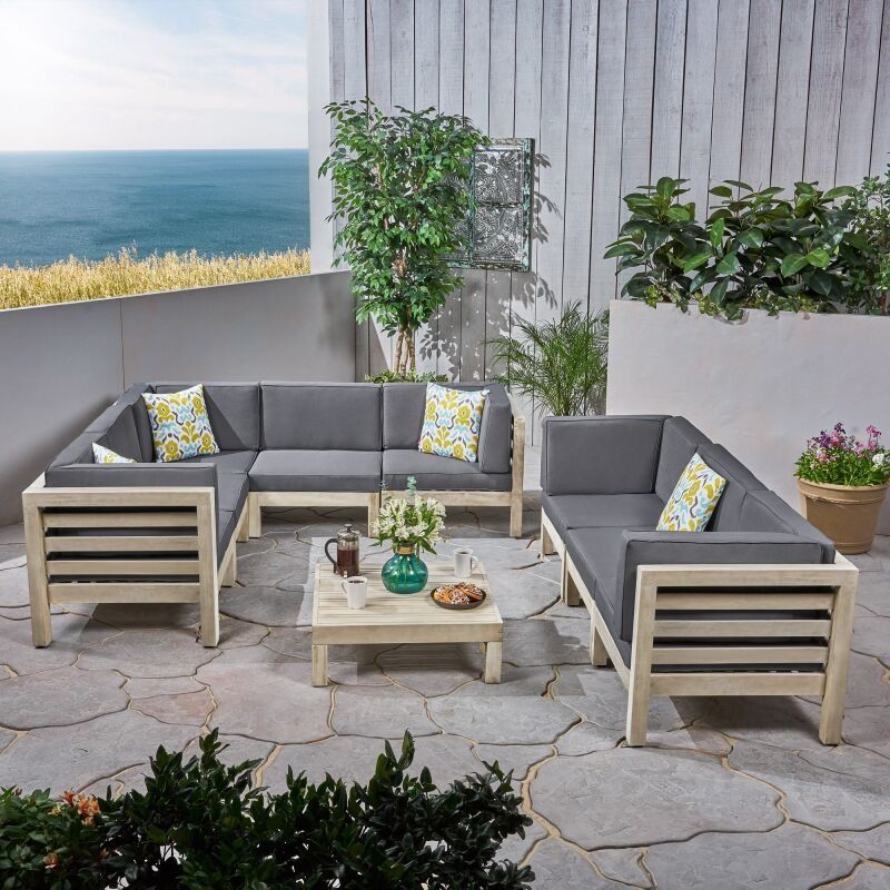 ODUNS Sandal Bahçe Balkon Teras Ahşap Köşe Koltuk Takımı