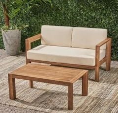 ODUNS Mia 2+1+1  Bahçe Balkon Teras Ahşap Oturma Grubu